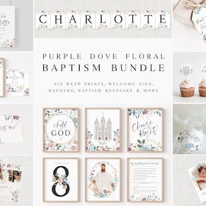 LDS Baptism Kit | Baptism Bundle | LDS Girl Baptism Invite & Program | Baptism Decor | Baptism | Girl Baptism | Corjl