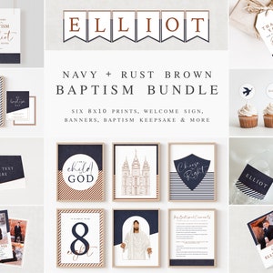 LDS Baptism Kit | Baptism Bundle | LDS Boy Baptism Invite & Program | Baptism Decor | Baptism | Boy Baptism | Corjl