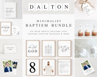 LDS Baptism Kit | Baptism Bundle | LDS Boy Baptism Invite & Program | Baptism Decor | Baptism | Boy Baptism | Corjl