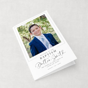 Programma di battesimo LDS modificabile / Battesimo del ragazzo / Ragazzo della Chiesa / Battesimo / Programma di battesimo del ragazzo digitale / Battesimo LDS / Corjl