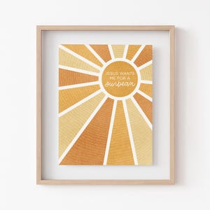 Sunbeam Wall Art: Gold Nursery Decor, LDS Primary Song (Digital Download)