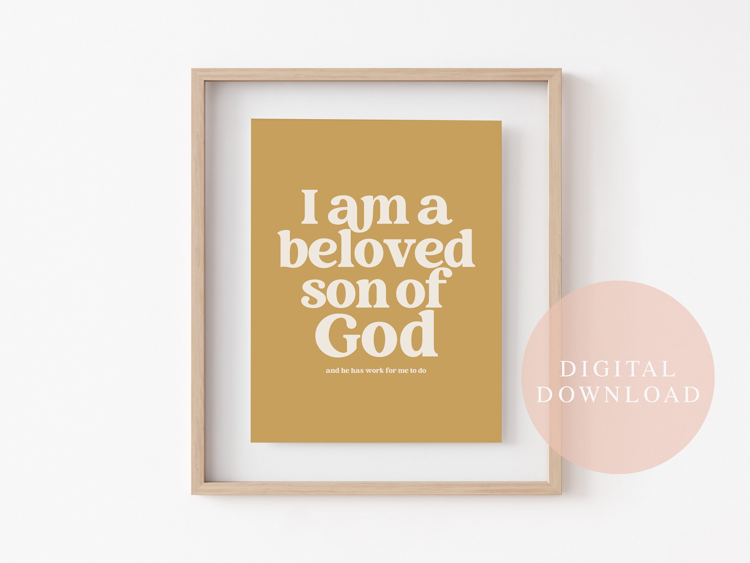 Young Mens Theme, Digital Download, Mustard, LDS Quote, Wall Art, LDS, Aaronic Priesthood, Printable, Youth, Kids Room Decor, Wall Poster