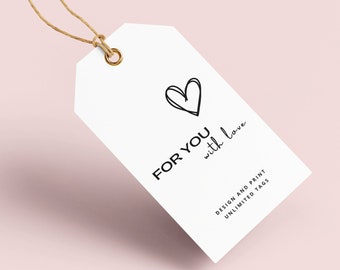 Editable Tag Template, Canva Editable, Thank You Favor Tags, Baby Shower Tag, Printable Custom Tag, DIY Tag, Wedding Tag, Instant Download