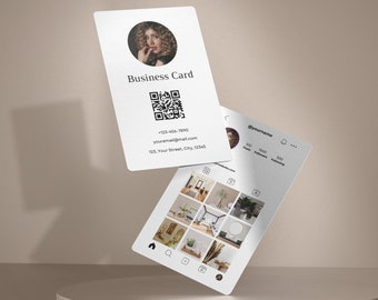 Instagram Business Card Template, AIRBNB Business Card, QR Code Card, Realtor Business Cards, Real Estate Business Card, DIY, Canva Editable