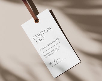 Thank You Favor Tag Template, Canva Editable Template, Shower Tag Printable, Custom Thank You Tag, Gift Tag, Wedding Tag, Instant Download