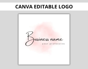 Pink Logo Template, Editable Canva Logo, Small Business Logo Design, Beauty Salon, Hairstylist Logo, Lash Logo, Boutique Logo, MUA logo