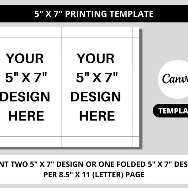 5x7 Foldable Card Template Etsy 5x7 Foldable Card Template Etsy