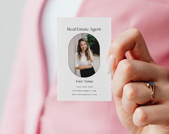 Real Estate Business Card Template, AIRBNB Business Card, QR Code Card, Realtor Business Cards, Insurance Agent, DIY, Canva Editable