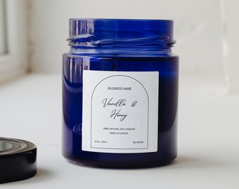 Printable Candle Label Template, Modern Candle Label Design, Square Label, Canva Editable, BOHO Candle Label, Custom Label, DIY Sticker