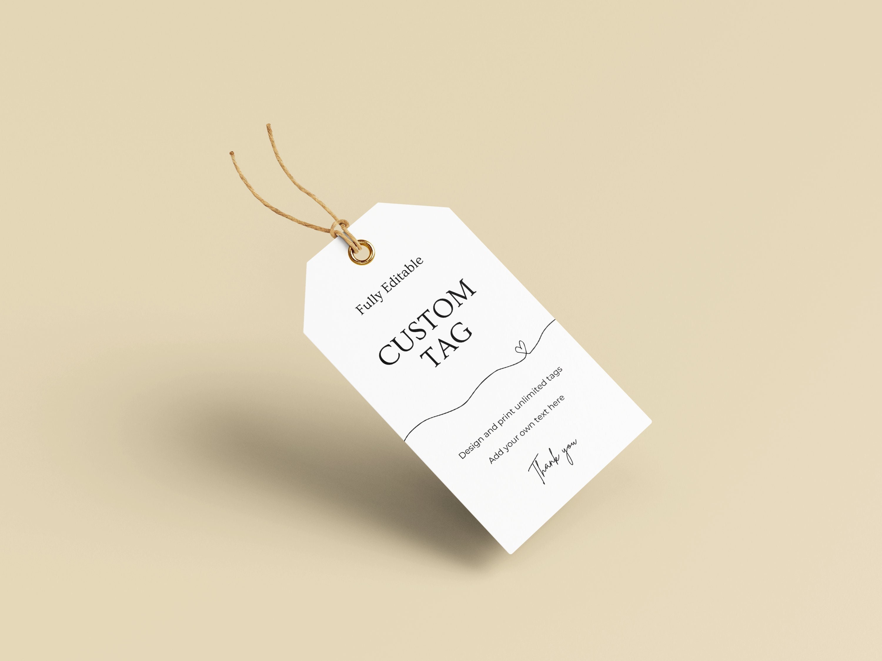 Editable Tag Template Canva Editable Thank You Tag Baby Shower Tag