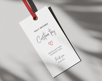 Thank You Favor Tag Template, Canva Editable Template, Shower Tag Printable, Custom Thank You Tag, Gift Tag, Wedding Tag, Instant Download