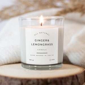 Editable Candle Label Template, Modern Candle Label Design, Custom Product Label, Canva Editable, Candle Jar Label, DIY Candle Sticker