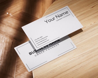 Business Card Template Canva, Editable Card, Modern Business Card, Minimalist Card, Printable Business Card, Photographer Business Card