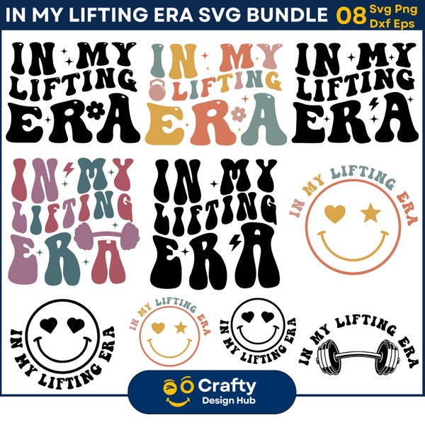 In My Lifting Era SVG Bundle, Funny Gifts For Gym Lovers, Muscle Mommy Png, Workout Svg Designs,  Fitness Mom, Fitness Png For Women