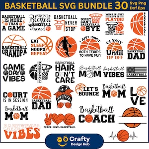 Basketball SVG-Bundle, Basketball Cut Files, Basketball Zitate svg, Basketball-Svg für Cricut, Basketball-Spruch, Basketball Silhouette-Svg,