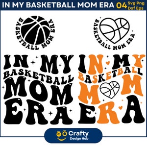 In meinem Basketball Mom Era svg Bundle, Basketball Mom svg, Basketball Shirt Design, Sport Mom svg, Basketball-Liebhaber svg, Retro Basketball svg