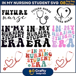 In meinem Krankenpflege-Student SVG-Bundle, zukünftige Krankenschwester-Ära, Krankenpflege-Student SVG,, Pflegeschule-Shirt PNG, Krankenschwester-Leben svg, digitaler Download