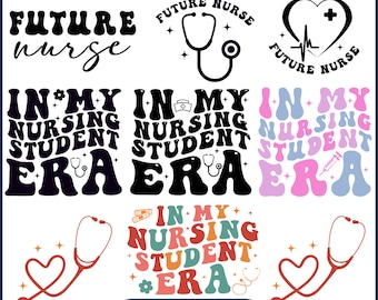 Dans mon bundle SVG d’étudiant en soins infirmiers, Future Nurse Era, Étudiant en soins infirmiers SVG, Chemise d’école d’infirmières PNG, Nurse Life Svg, Téléchargement numérique