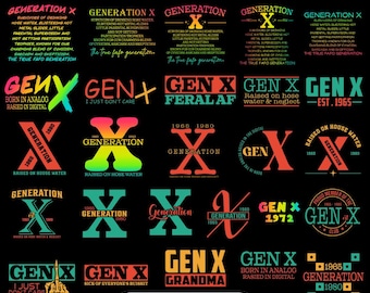 Generation X Svg Bundle, Gen X Raised Shirt SVG, Generation X Svg, Funny Gen X 80s Svg, Retro Gen X Shirt, Gift for Gen X, Funny Svg Bundle