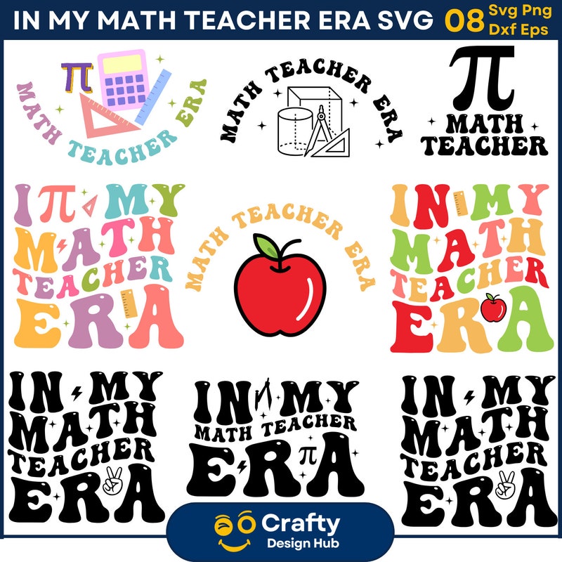 Math Teacher Svg - Etsy