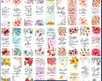 German  Bible Bookmarks png, german Scripture Cards, Scripture Bookmarks, Bible Bookmarks ,Printable Bible Verse Bookmarks