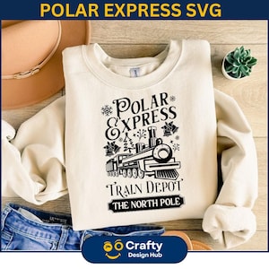 Polar express Train Depot SVG, All Aboard Polar Express Png, Believe North Pole Train Png, Christmas Train, Merry Christmas Digital Download