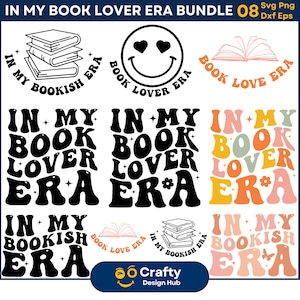 En My Book Lover Era svg, Book Lover svg, Bookworm svg, Leer más libros svg, Lectura svg, Camisa de profesor svg, Bibliotecario svg, Descarga digital