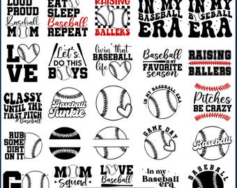 Baseball SVG Bundle, Baseball Mom svg, Baseball Schrift svg, Baseball Monogramm svg, Baseball Stitches svg, Baseball-Team-Shirts svg