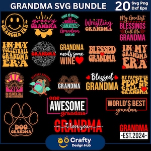 Oma Bundle SVG, Oma Herz svg, gesegnete Oma svg, Oma Shirt svg, Oma Bundle SVG-Datei für Cricut, Oma SVG Design