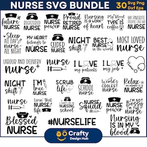 Nurse SVG Bundle, Nurse Quotes SVG, Nurse Sayings, Doctor Svg, Nurse Superhero, Nurse Svg Heart, Registered nurse, Cut Files For Cricut