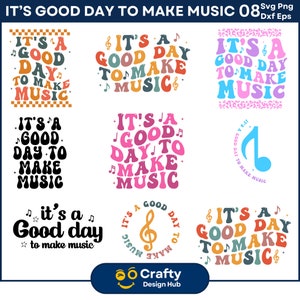 Es un buen día para hacer música Paquete Svg, divertido diseño de sublimación para el regreso a clases del profesor de música, camiseta para amantes de la música, regalo para el profesor de música