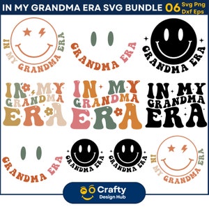 Pacote SVG da Era da Minha Vovó, SVG da Era da Vovó, Design de Camisa da Vovó, Mãe Svg, Amante da Vovó Svg, Retro Vovó svg