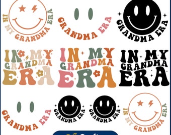 In My Grandma Era SVG Bundle, Grandma Era SVG, Grandma Shirt Design, Mom Svg, Grandma Lover Svg, Retro Grandma svg