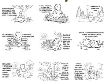 Bear Pooh Quotes Svg bundle,Magical Kingdom Png, Family Vacation Svg, Birthday Trip Svg,Pooh Quotes bundle Sketched Svg, Winnie quotes Svg