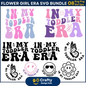 In mijn peuter tijdperk SVG bundel, schattige peuter tijdperk Svg, peuter Svg, peuter Shirt Svg, Kids Shirt Svg, Retro peuter Png, Kids Designs Svg