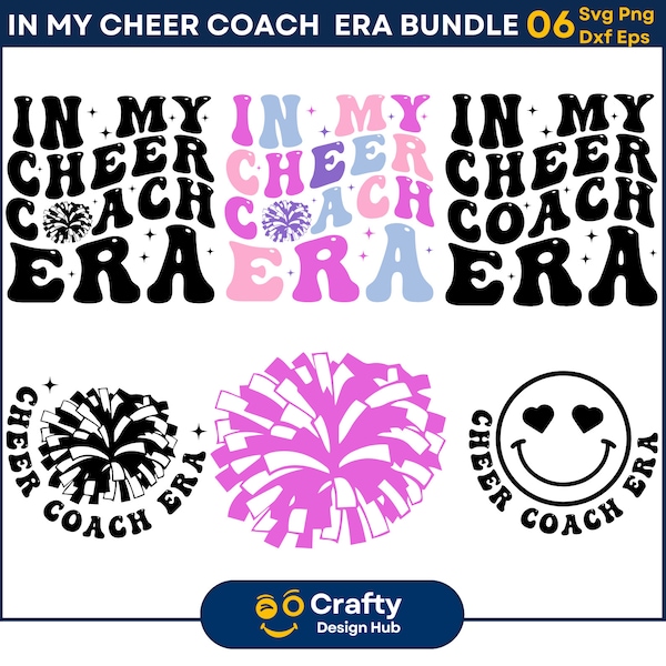 In My Cheer Coach Era Svg Bundle, Coach Leader Svg, Cheer Coach Shirt Design, Sport Leader Svg, Sports Lover Svg, Retro Coach svg png Cricut