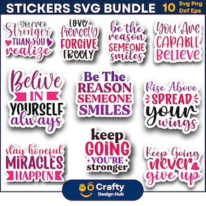Boho Inspirujące Cytaty Svg Naklejki Pakiet, Naklejki Do Wydrukowania, Sarkazm Cyfrowe Naklejki, Samoopieka Svg, Motywujące Cytaty, Plik Cricut