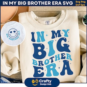 En mi hermano era SVG paquete, hermano mayor era svg, hermano camisa svg, hermano svg, niño grande hermano, niño de moda svg