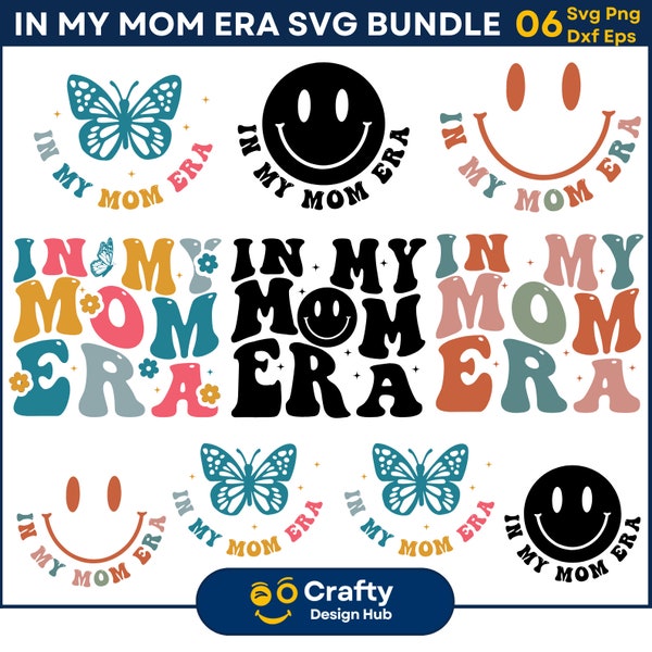 In My  Mom Era Svg Bundle, Mom Svg, Mom Shirt Design, Cheer Mom Svg, Mom Gifts, Retro Mom svg Designs, Mom Life svg, Digital Download