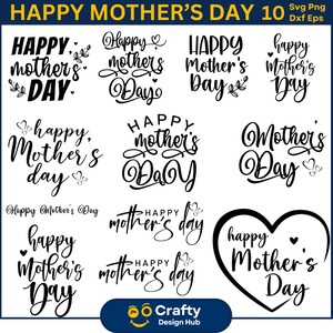 Happy mothers day svg bundle, Mom heart svg, Mom shirt svg, Happy Mothers Day, Mother's day sublimation, Cricut files