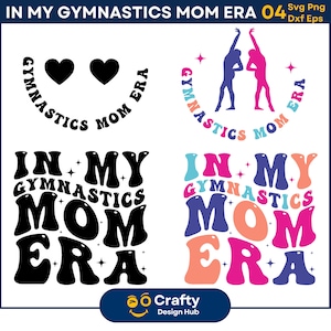 In My Gymnastics Mom Era Svg Bundle, Gymnastics Mom Svg, Design de camisa de ginástica, Sports Mom Svg, Gymnastics Lover Svg, Retro Gymnastics svg