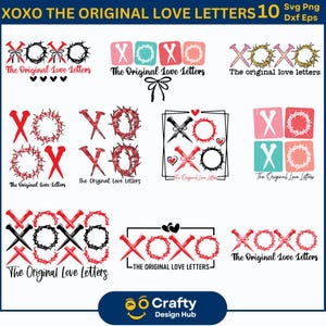 Paquete de Svg de cartas de amor originales de XOXO, Svg de Pascua de XOXO, Svg de amor como Jesús, Svg religioso, Camiseta cristiana, Jesús San Valentín Png