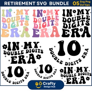 In mijn dubbele cijfers tijdperk bundel, dubbele cijfers SVG, tien verjaardag SVG, dubbele cijfers verjaardag meisje SVG, verjaardag SVG, verjaardag shirt SVG