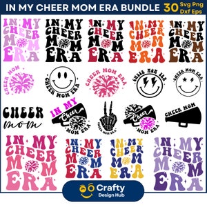 30 In My Cheer Mom Era SVG Bundle, Cheer Mom SVG, Cheer Mama svg png, Cheer Mom Life, Cheer Squad, Cheer Shirt, Cheerleader svg, svg Cricut