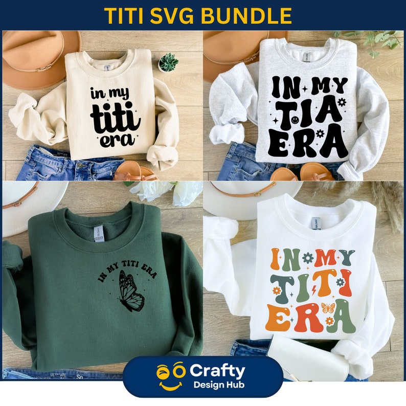 In my titi era svg bundle, auntie era svg, gift for aunt svg, In My Era Svg, titi era svg, Retro Auntie Svg, retro svg image 2