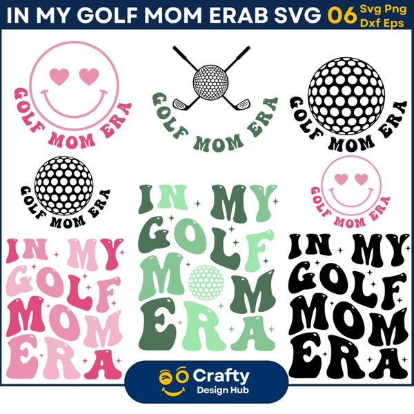 In My Golf Mom Era Svg Bundle, Golf Mom Svg, Golf Shirt Design, Sports Mom Svg, Golf Lover Svg, Retro Golf svg, Digital Download