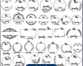 Family Name Monogram SVG Bundle, Family Name Sign Svg, Split Monogram svg, Family Sign svg, Wedding Monogram svg, cricut glowforge cut file