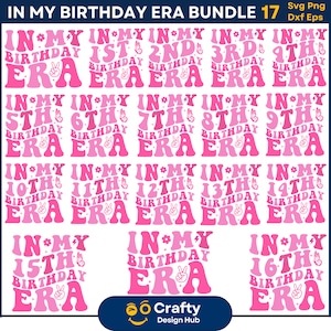 In meinem Birthday Era SVG Bundle, Birthday Era svg, 8. Geburtstag, 9. Geburtstag Ära, 1. Geburtstag Ära, Swiftie Geburtstag Shirt, Geburtstagskind svg