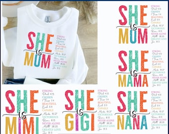 Sie ist Mom Bundle svg, Sie ist Nana, Mom Shirt, Mutter Leben Png, Meme PNG, Gesegnete Mutter Png, Muttertag Png, Geschenk für Mutter, Retro Mama Zitate