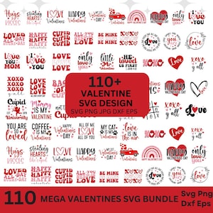 Mega paquete de svg de San Valentín, paquete de svg del día de San Valentín, svg de amor, paquete de San Valentín, svg de San Valentín, paquete de svg de cita de San Valentín, clipart, cricut